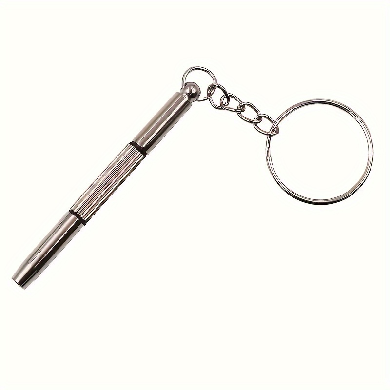 5-Piece Precision Screwdriver Set with Keychain - Carbon Steel Eyeglass & Watch Repair Tools, Internal Hex/Phillips/Round Heads, Polished & Varnished, Water/Stain-Resistant for Home & Manufacturing Use