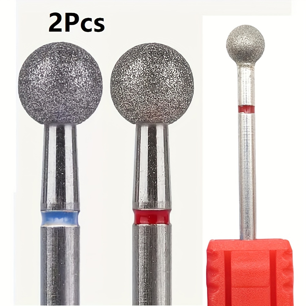 

2pcs Carbide Nail Drill Bits Set, 5.0 Ball Shape, Cuticle Cleaner, Nail Bits For Dead Skin Removal, 3/32 Inch Shank, Two-way Rotation, Manicure Salon Tool For Nail Preparation