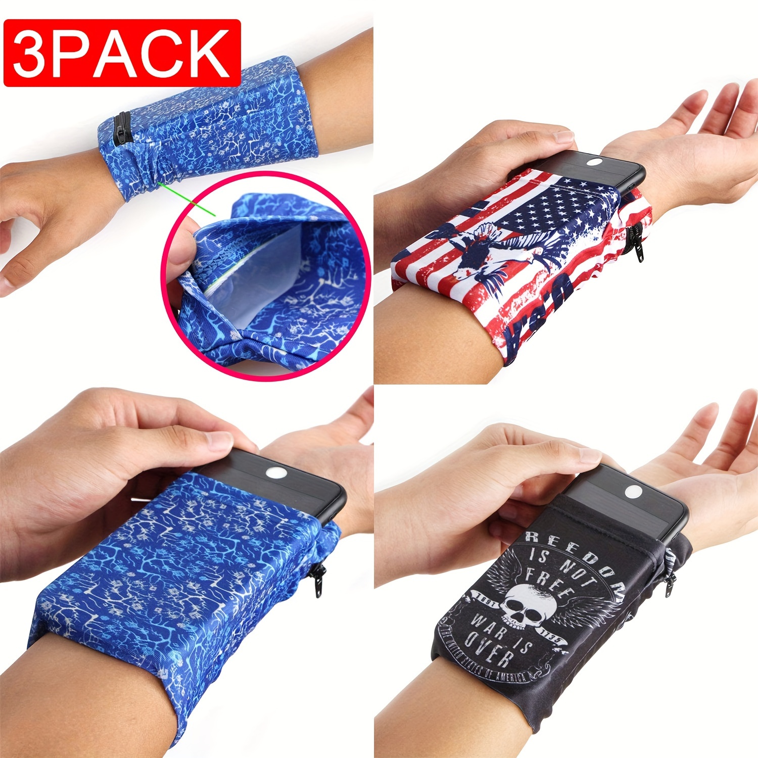 pocket wrist wallet wrist cell phone holder ankle wallet Temu