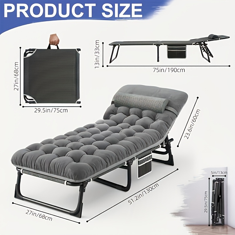 "TITAN Heavy-Duty camping Bed with Flip-Up Mattress | 600LB Ultra-Supportive Stand | 74-Inch Portable Camp bed & Guest Bed for Adults" 16 "TITAN Heavy-Duty camping Bed with Flip-Up Mattress | 600LB Ultra-Supportive Stand | 74-Inch Portable Camp bed & Guest Bed for Adults" - Image 16