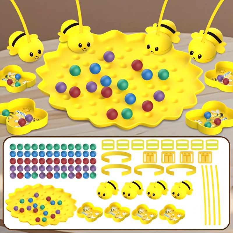 Image of 89pcs Honeycomb Fishing Game Set | Stem Fine Motor Skill Toy 3-8 | Multiplayer Family Board Game With Magnetic Rods | Classroom Party And Birthday Gift | Halloween/christmas Educational Present