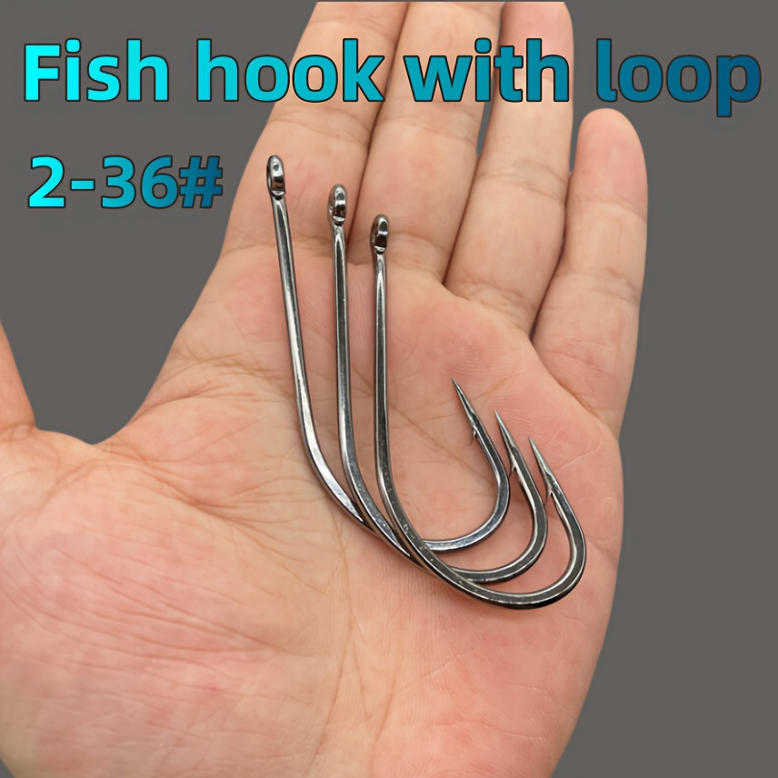 2# 36# Barbed Fishing Hook Eye Long Shank Hooks Live Shrimp - Temu