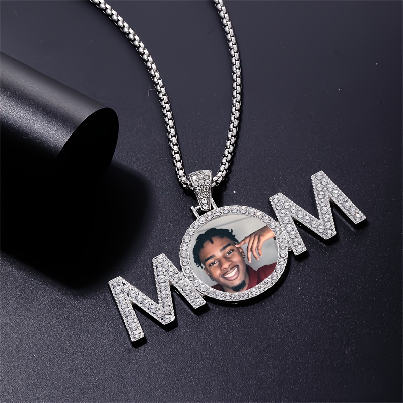 Personalized Colorful Printed Photo Pendant Necklace Hip Hop - Temu