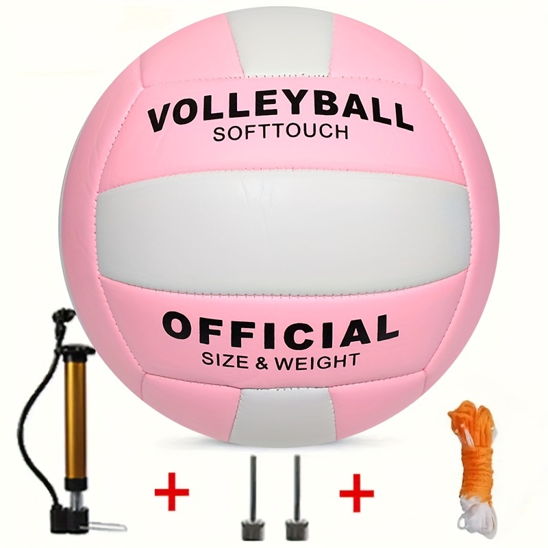 

Premium Size 5 Volleyball - Faux Leather, Ideal For Indoor & Outdoor Play, Pool And , Includes Pump Needle & Net Bag