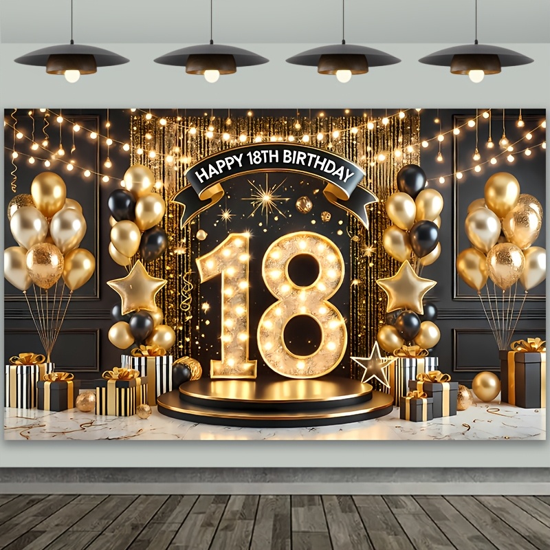 

Background Banner With 2d Flags For A , Decorations For An 18th Birthday Party, Scene And Room Decor, Home Decorations, And Holiday Party Supplies.