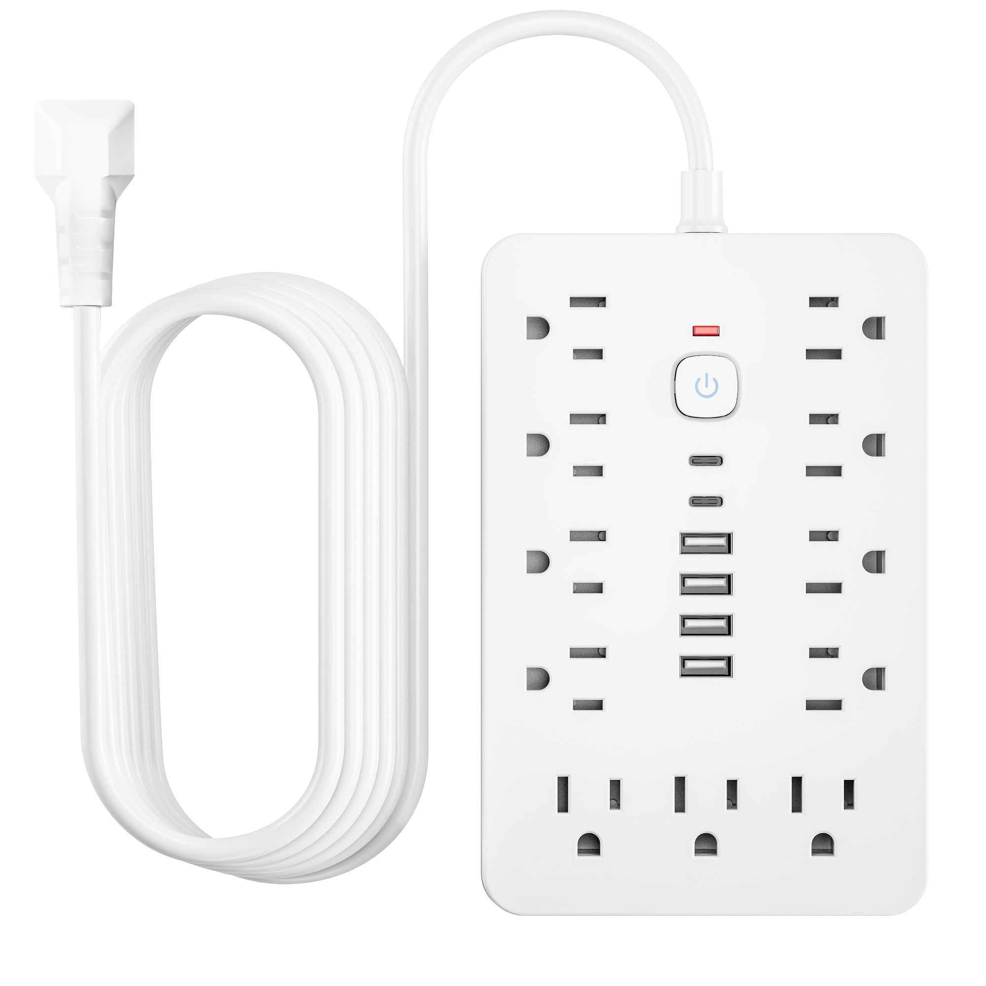 17 in 1 power strip protector outlets 4usb 2type