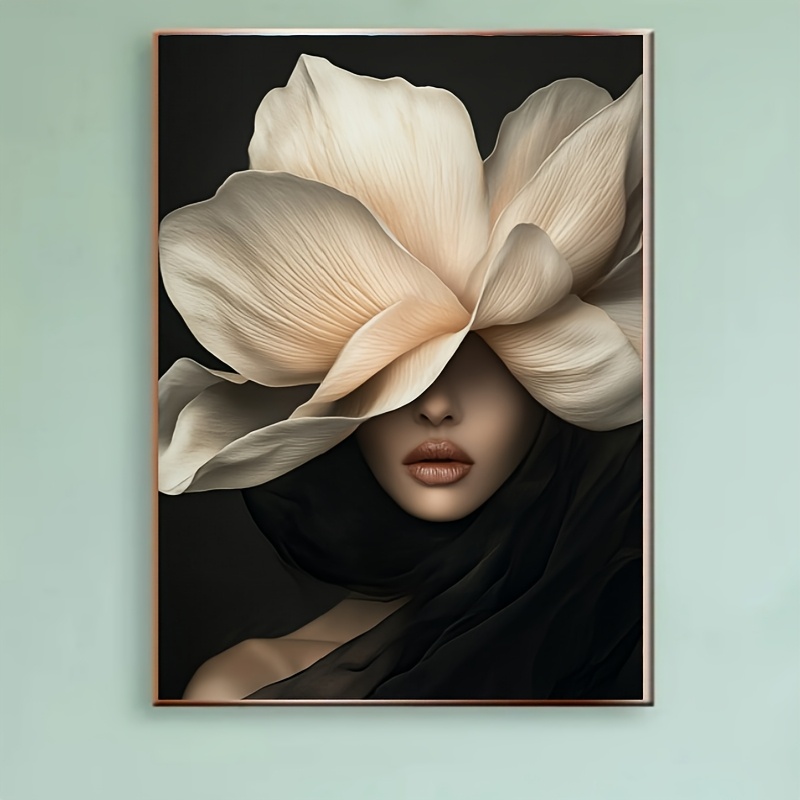 TEMU 2D плоский набір для алмазної вишивки, 1 шт., 30 x 40 см, 40 x 50 см, без рамки, 5D кругла акрилова алмазна вишивка, мозаїка, художня , красива
