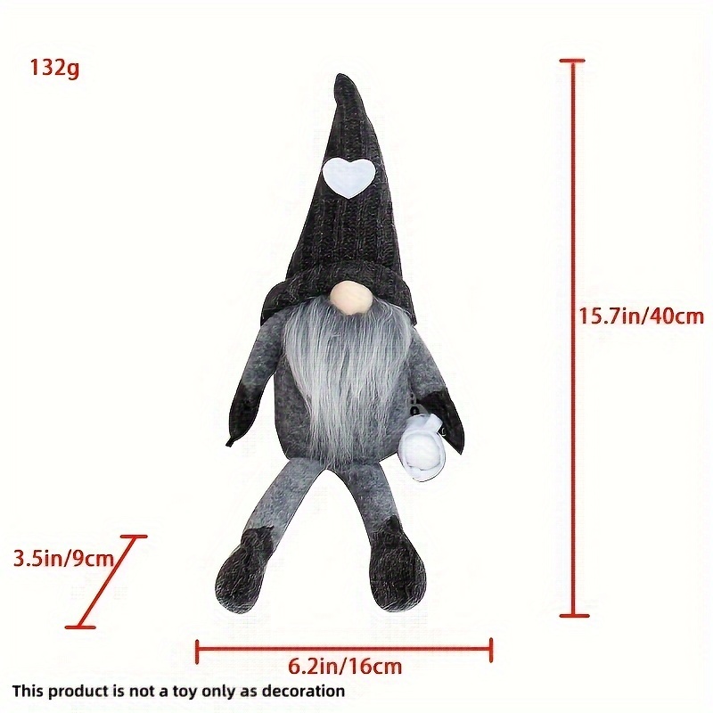 Père Noël Gnome assis avec des jambes pendantes 54 cm S-XMR1239 Plante-ta- deco.com