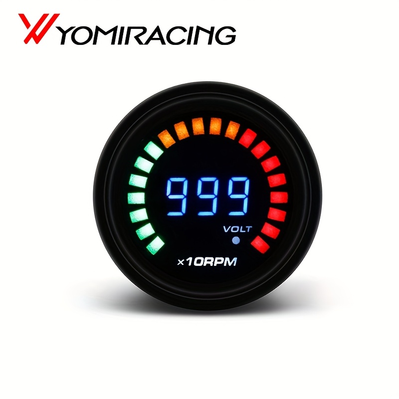 accurate rotation   inch 52mm   led car tachometer driven by high speed stepper motor with 0 10000 rpm under control without battery
