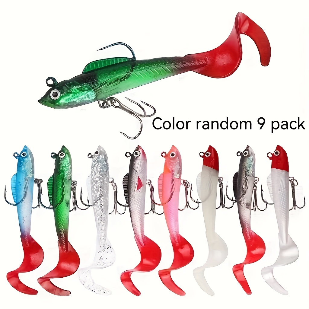 

9 Pieces/box Of Random Color Decoy , Artificial Lua Soft , -the-dark , Fishing Gear