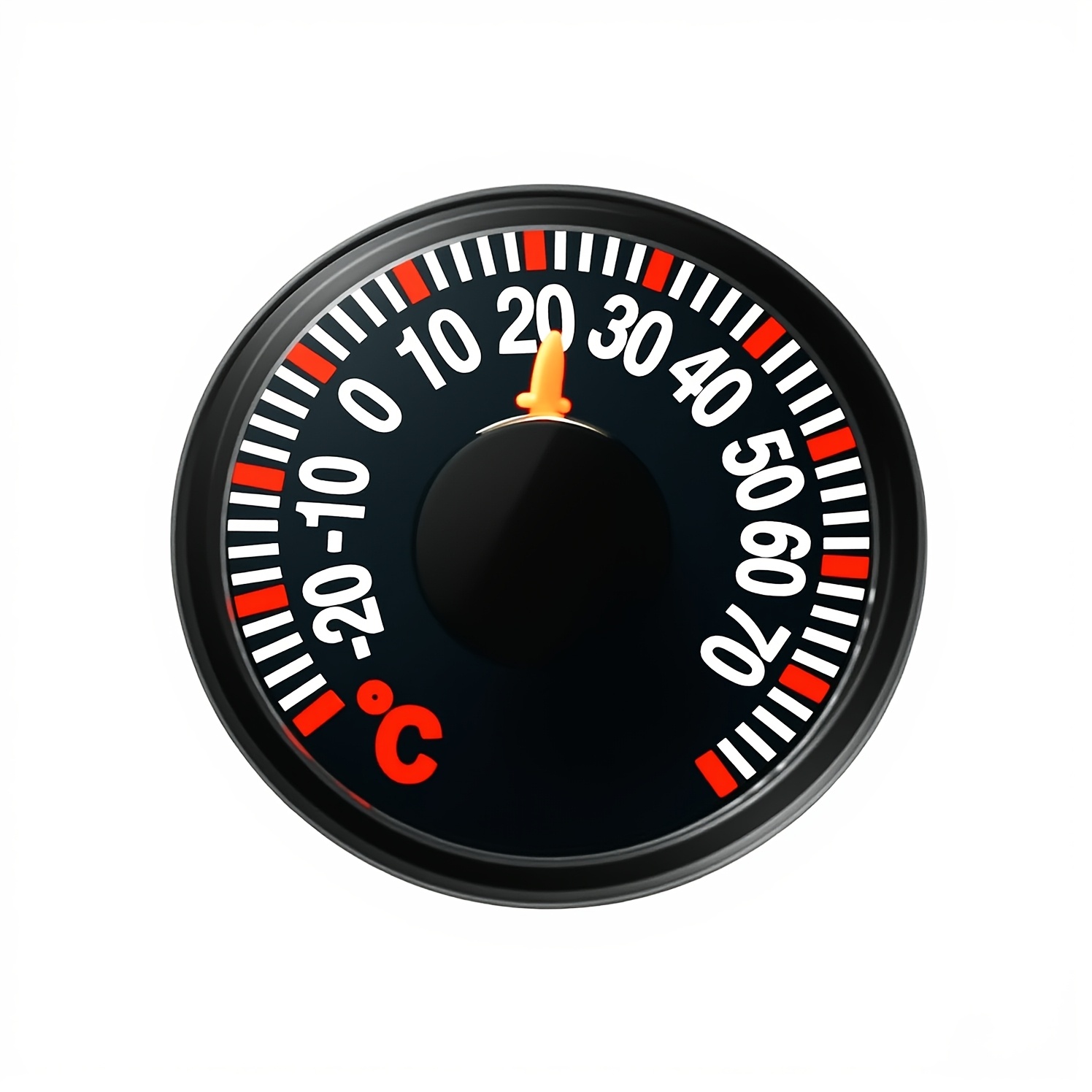TEMU 1pc Battery-free Mini Car Thermometer Suitable For All Cars & Trucks, Battery-free Compact Dashboard Thermometer Gauge With Instant Temperature