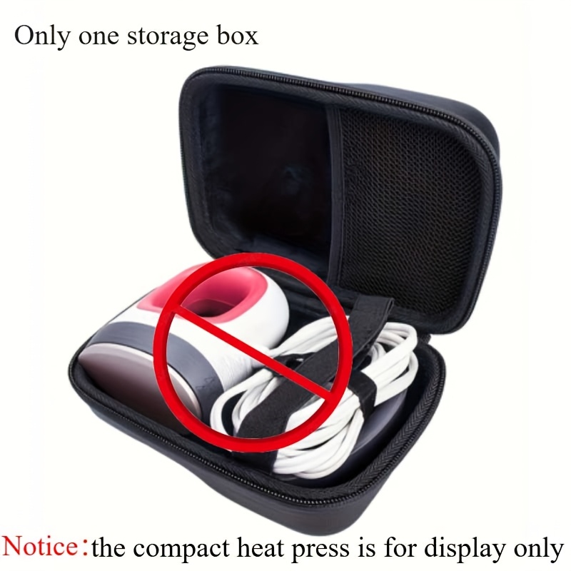 

Compact Heat Press Carrying Case - Pvc, Portable Storage With Cable Organizer, Protective Travel Pouch For Craft Tools & Ironing Press (machine Not Included), Baskets, Bins & Containers For