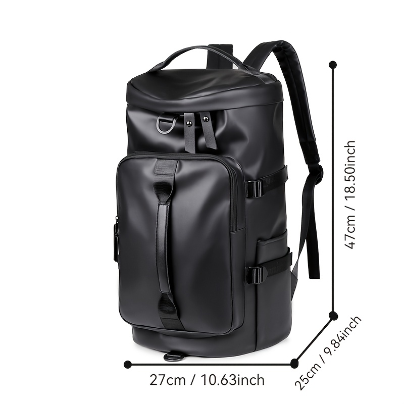 Large Capacity Men'S Backpack, Sports Travel Bag, Gym Tote, Hiking And Trekking Backpack, Cylindrical Shoulder Crossbody Bag