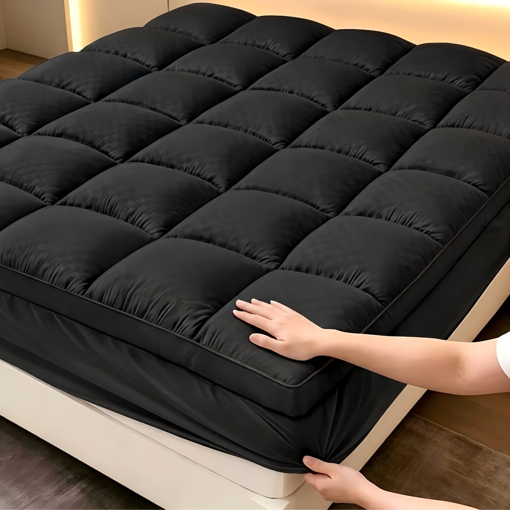 TEMU Cooling Mattress Topper, Mattress Pad, Breathable Mattress Cover, Machine Washable Deep Pocket Mattress Protector