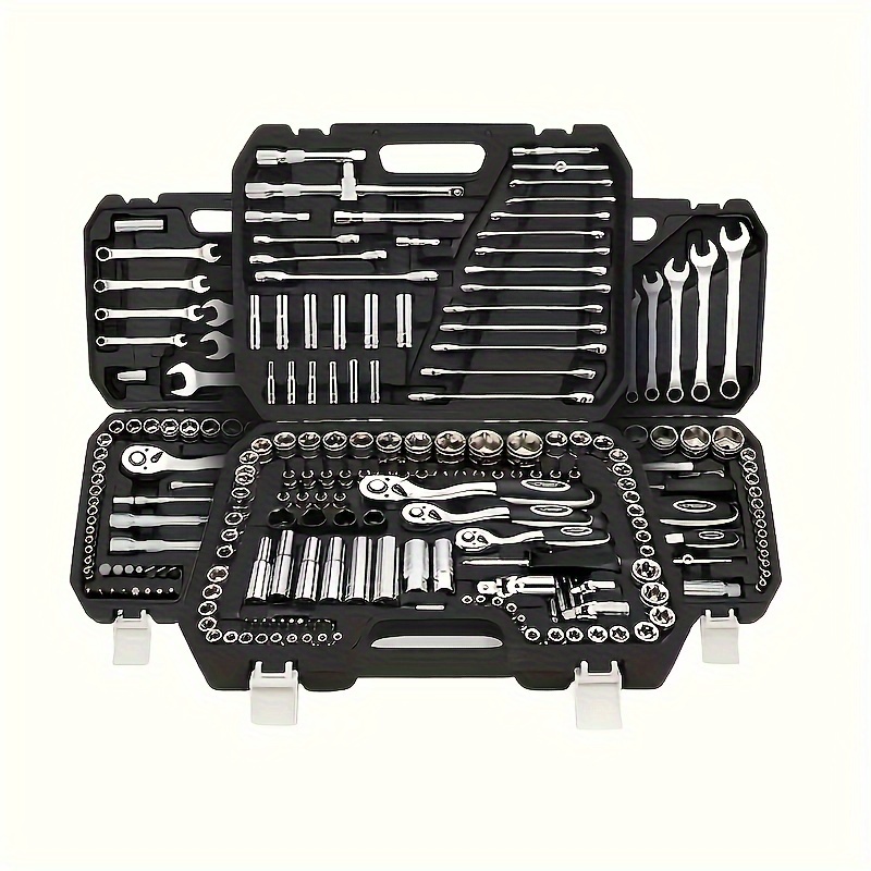

46pc Ratchet Wrench, With Socket, Metric And Extension Rod, Suitable For Car Repair And Home Special Engineering Kit, Storage Box