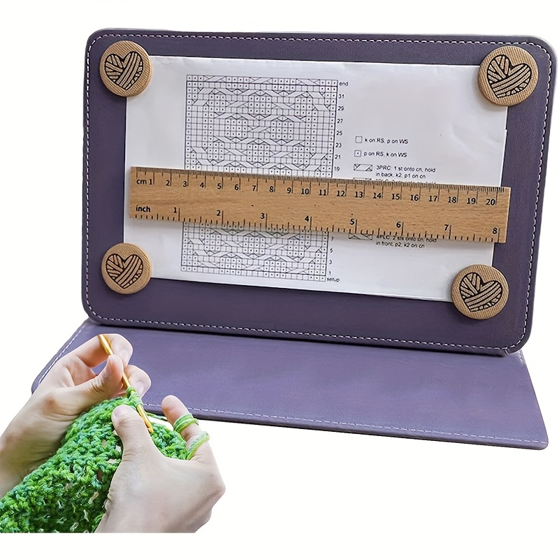 

1pc Crochet Chart Holder Knitting Pattern Holder Foldable Magnetic Pattern Holder Crochet Pattern Chart , , Portable Magnetic Knitting Chart