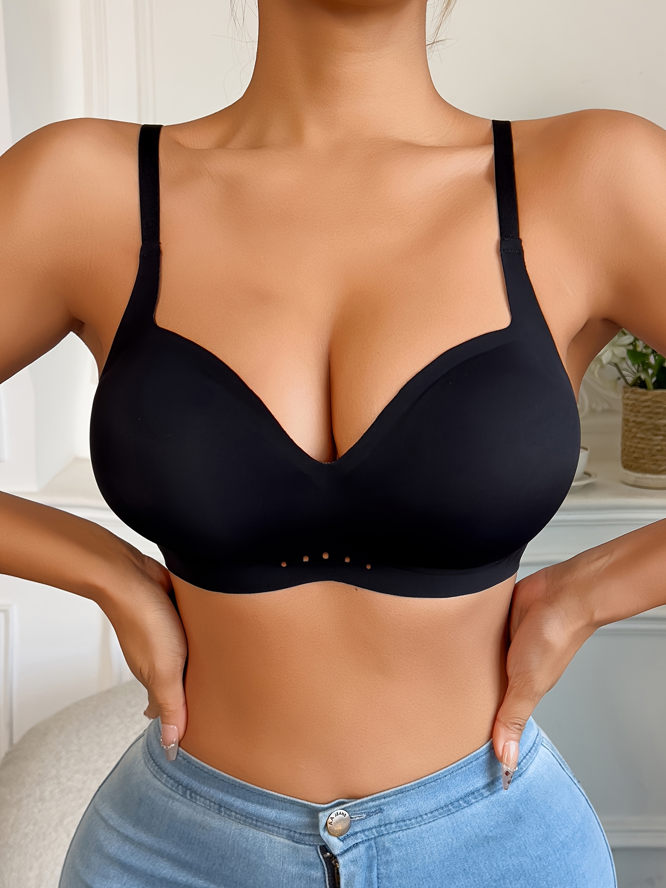 Naadloze push-up bh van jelly-materiaal met liftend en vormgevend effect voor de buste