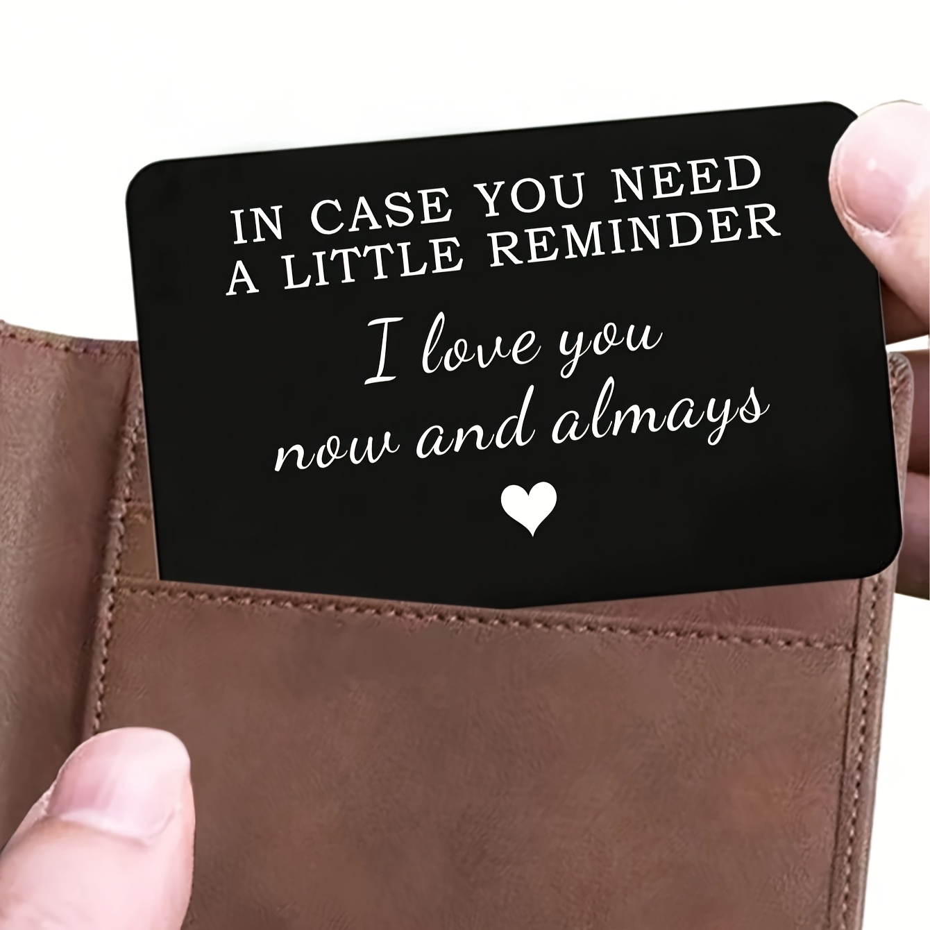 

Matte Pvc Wallet Card - 'i Love You' Reminder, Perfect Gift For Boyfriend Or Husband On Wedding, Valentine's, Halloween, Thanksgiving, Christmas, New Year, Birthday