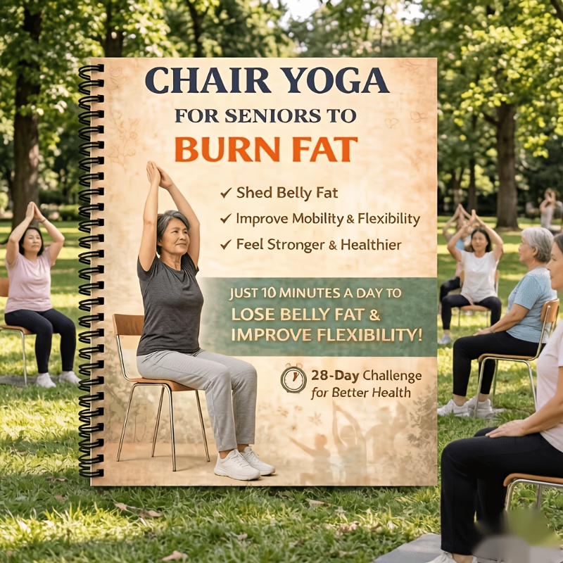 TEMU Complète de Yoga sur Chaise : , de , Réduction de l'Abdomen, de , de la Flexibilité, de l'Équilibre et Perte de Poids | Exercice de Yoga Doux