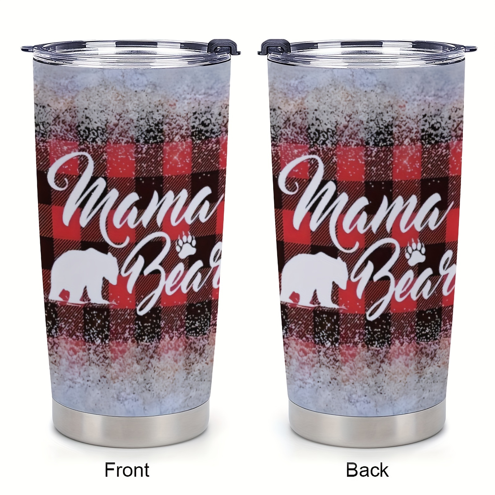 

1pc 20oz Polar Bear Insulation Car Cup, Tumbler Cup With Lid Stainless Steel, Travel Coffee Mugs Insulated Cup, Gift For Parents And Friends