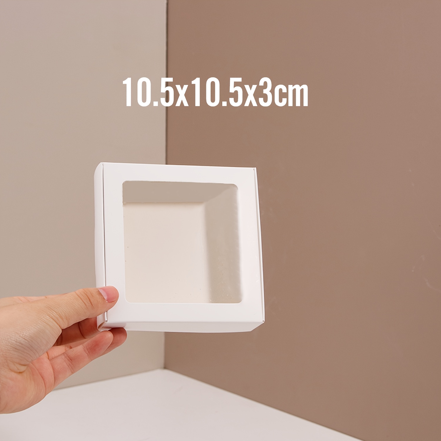 TEMU 25pcs Mini Folding View Window Paper Boxes Suitable For , Wedding Favors, Birthday Gifts - Compact Boxes With View Window, For Commemorative