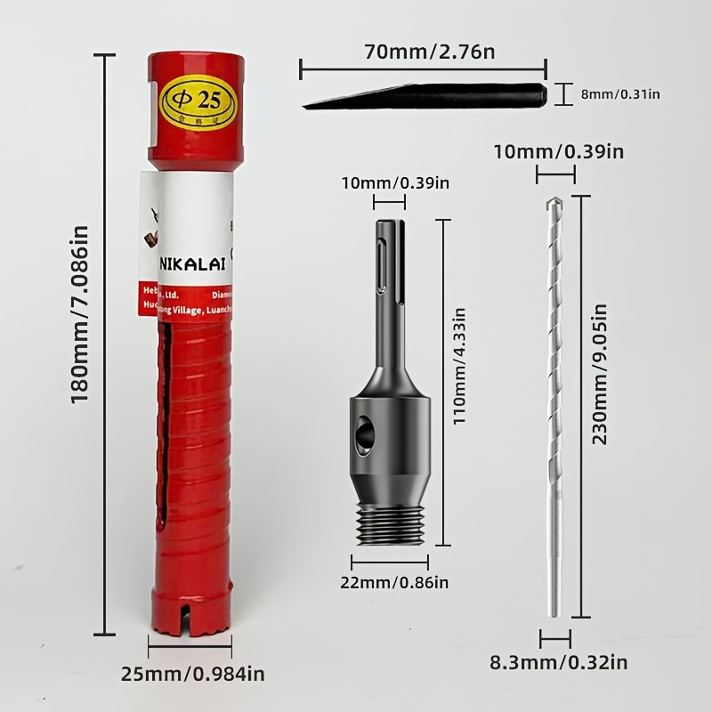25/32/38/51/66/76/102 Heavy Duty Diamond Hole Saw Coring Water... product image 12