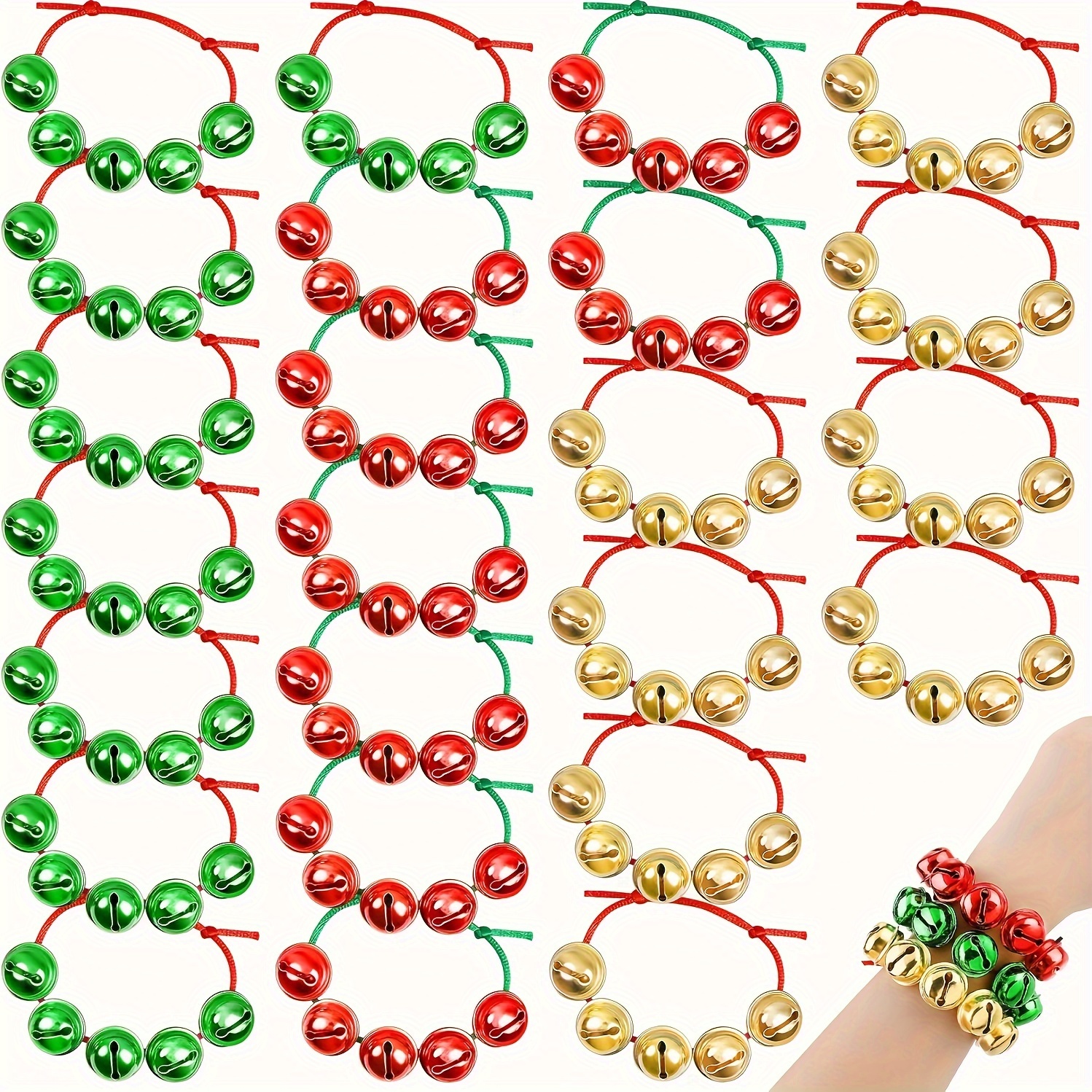 

Christmas Metal Bracelets - 3 Pcs Wristbands For , Christmas Decorations, Stuffers, And Bag Fillers