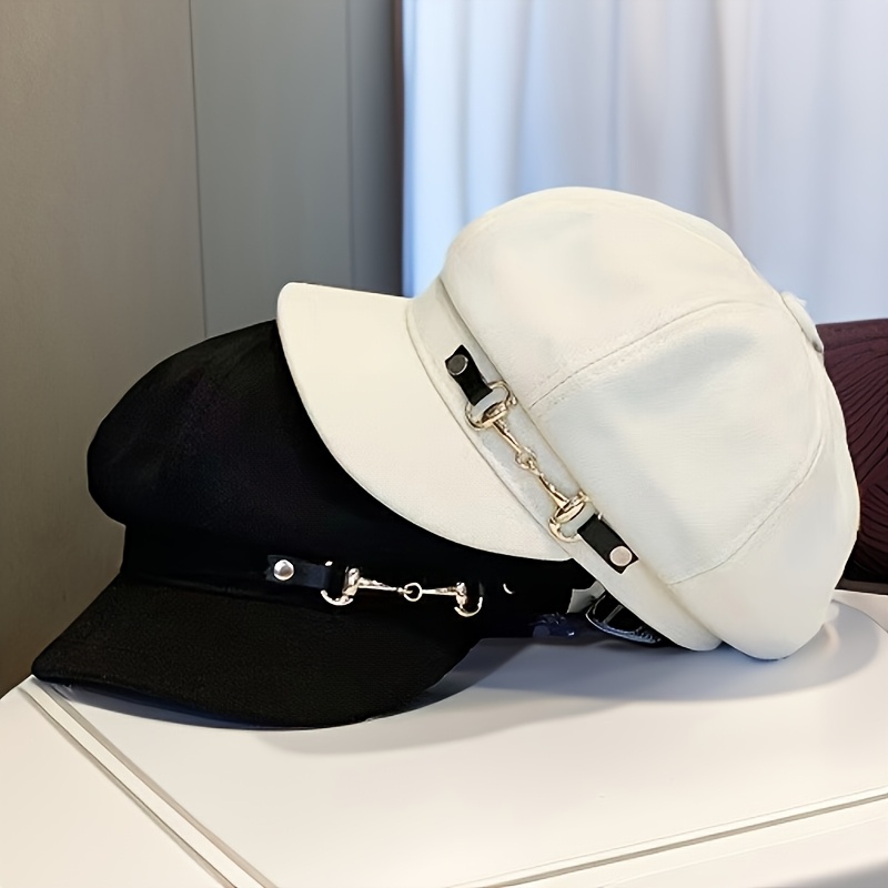 TEMU 2pcs Autumn Spring Versatile Painter Hat Beret Cap Ancient Duckbill Cap Newsboy Hat Octagonal Hat