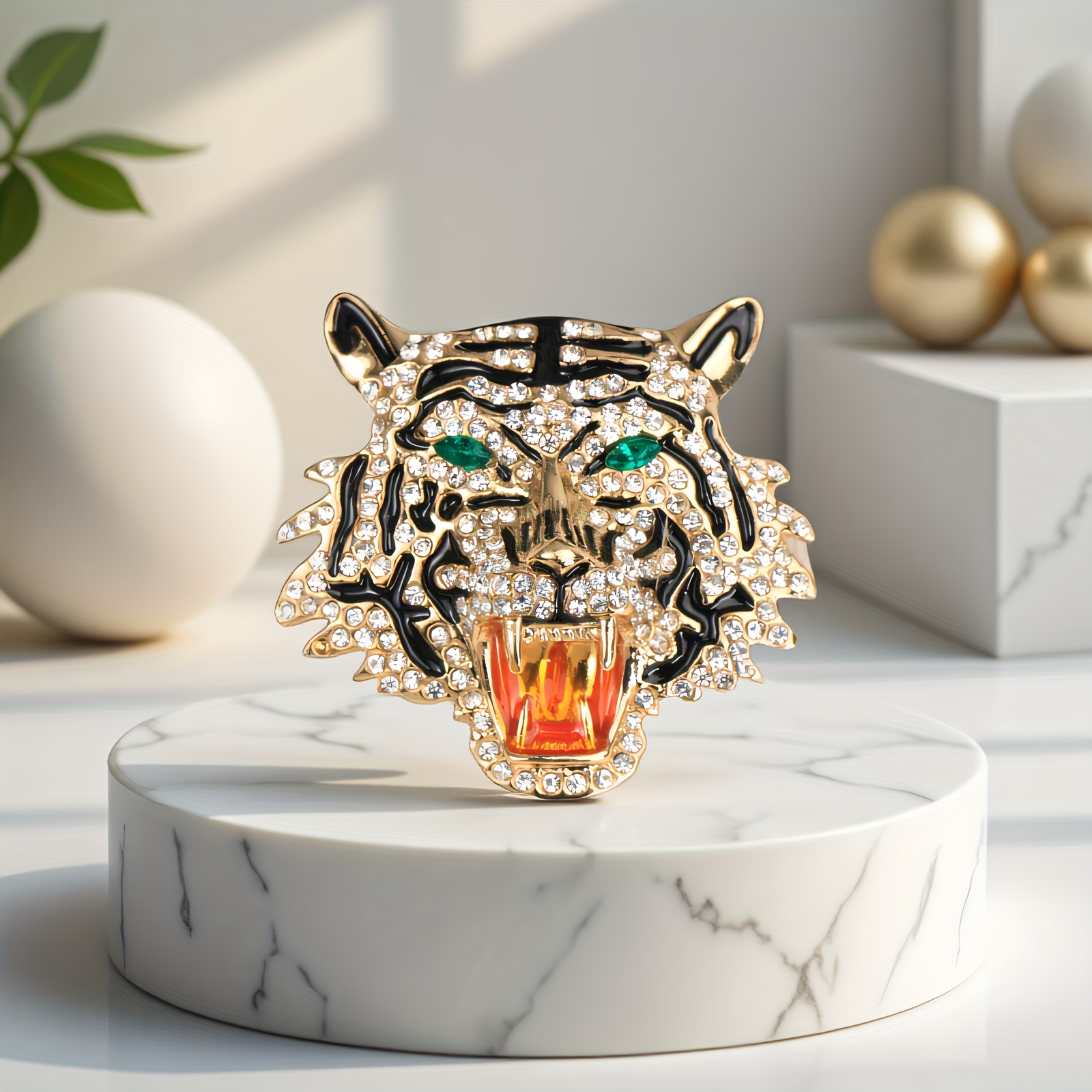 TEMU 1pc Shining Tiger Creative Brooches And Pin Badges, Embellished With T-shirts, Dresses, Schoolbags, Hats, Etc. Of Party Dresses Can -warming Gift For .