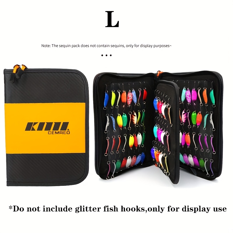 E-shop Tragbare Hard Bait Ködertasche - Robuste PVC Angelzubehör-Tasche für Süß- Salzwasserangeln mit Spinnerbaits, Spinnerbaits & Pailletten-Köder