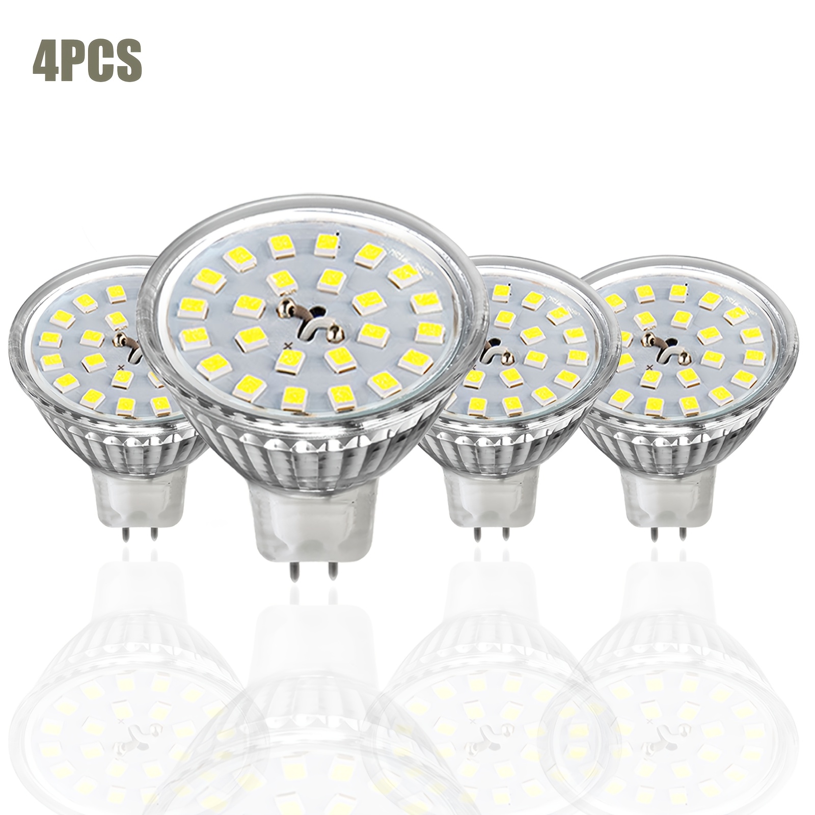 4pcs 10pcs Mr16 Led Bulbs Mr16 Gu5.3 Led 5w Ac/dc12v Cool White6000k 24beads Suitable For Home Lighting Hall Pendant Lights Bedroom Lights Lights