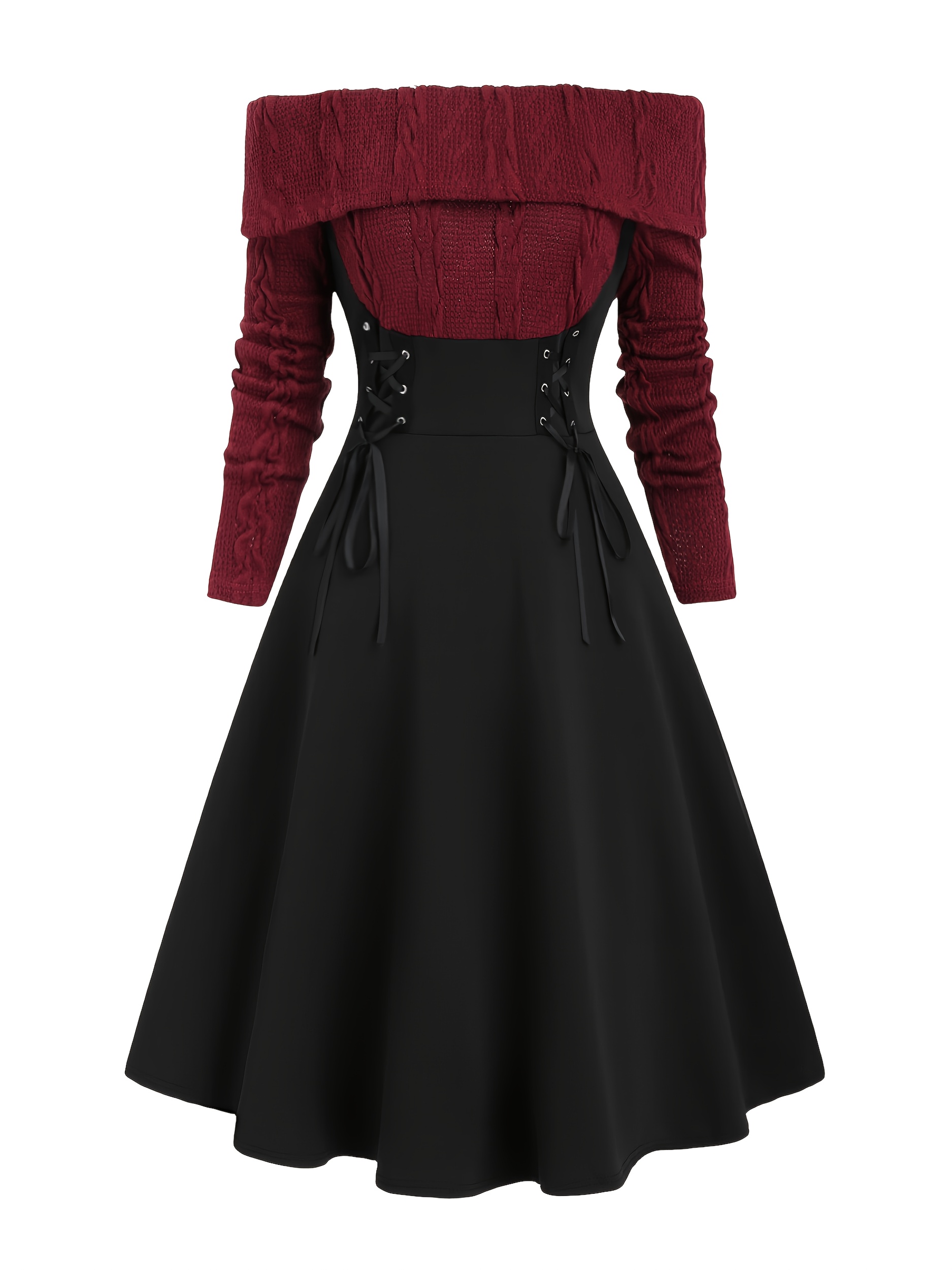 gothic dress off shoulder sold on Temu United States