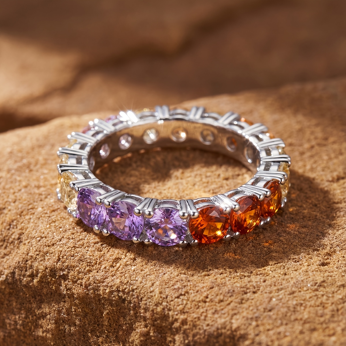 Vintage Women's Full Round Ring, Exquisite Design