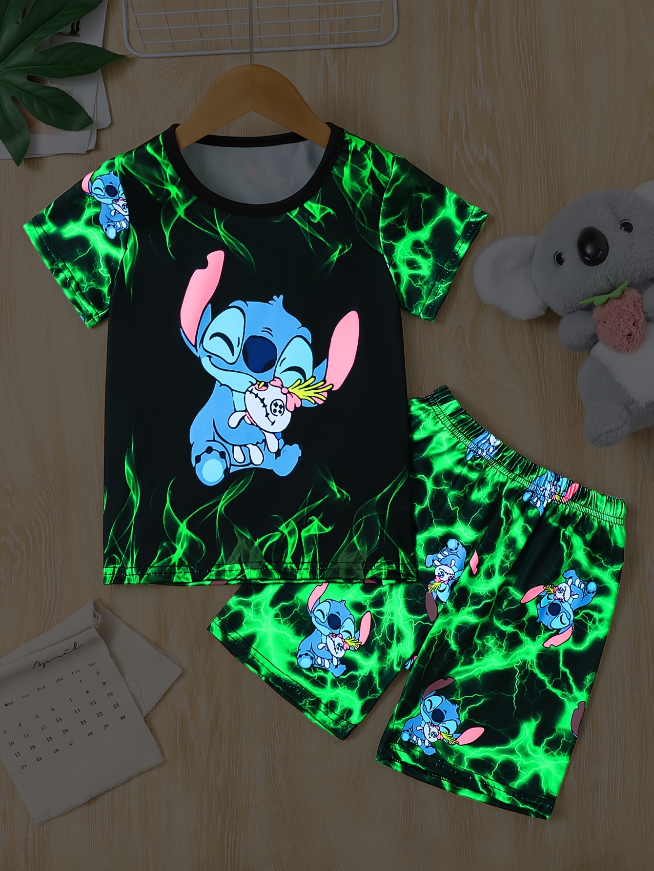 pijama niños manga corta shorts conjunto ropa Temu Ecuador