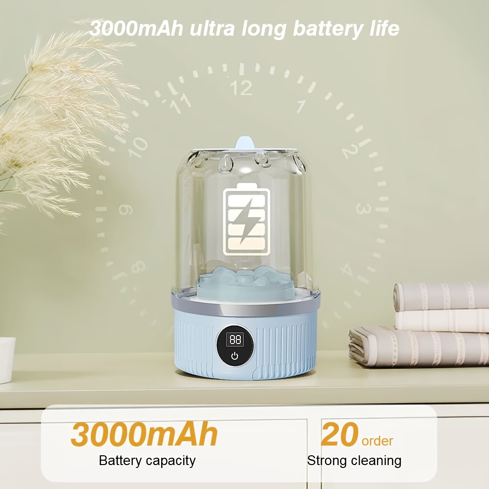 Washing Machine, Portable Washing Machine, Small Washing Machine, Mini Clothes Washer, Underwear Washing Machine, Panty Washer, Quick-cycle Washing Machine, Portable, Suitable for Travel and Business Trips, Keeps On-the-go Clothes Clean