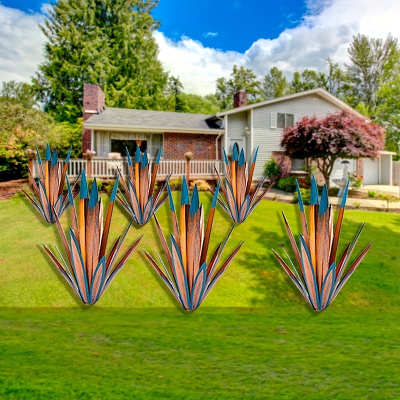 

Large Blue Metal Agave Plant - Thick, Durable Outdoor Garden Decor For Desert & Yard Art, Perfect Gift For Christmas, Earth Day, Easter, Thanksgiving, Mother's Day