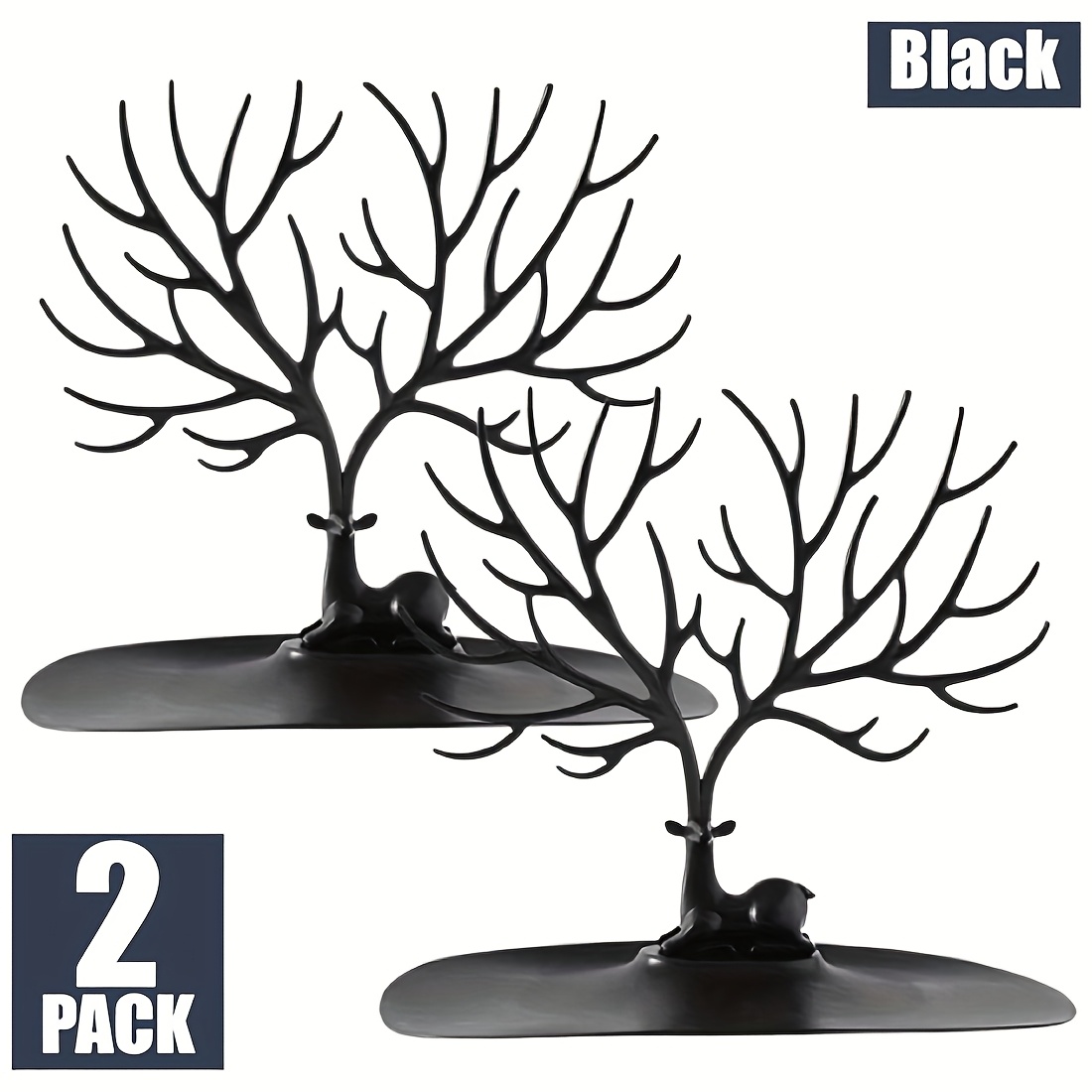 TEMU 2pcs Elegant Jewelry Organizer Display Rack, Jewelry Storage Box Stand Rack Organizer, For Jewelry Ring Earring Pendant Necklaces, Bracelet