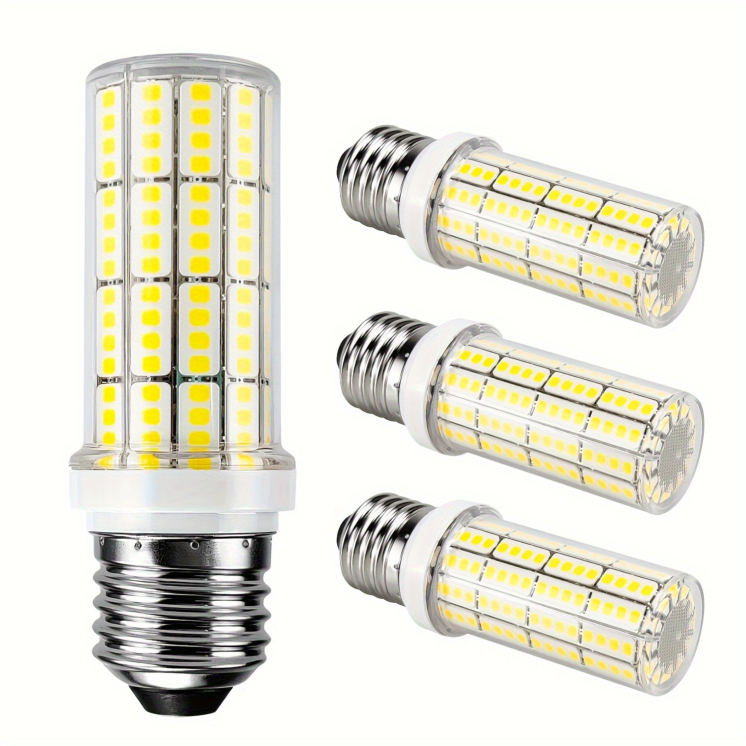 

4pcs 20w Led Corn Light Bulbs, E26/e27 Base, 2500 , 5000k Cool Daylight White, High-efficiency Aluminum & Pc, Ideal For Ceiling Fans, Home, Garage, Warehouse