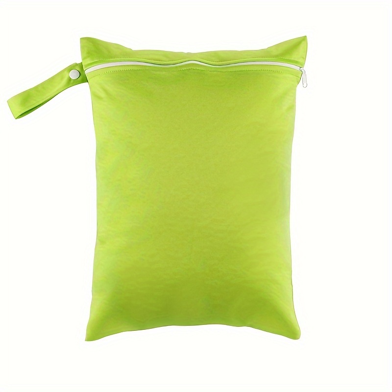 TEMU 1pc 30cm X 40cm Solid Color Zipper Diaper Storage Bag Washable And Reusable Travel Storage Bag Pul Cloth Mommy Bag
