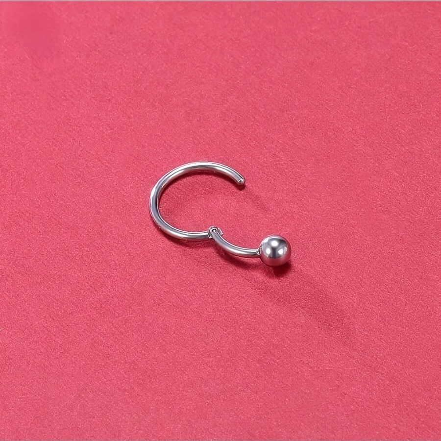 E-shop 1 Stück 16G Gelenkball-Nasenring Hoop - 316L Edelstahl Hypoallergener Clicker Septum Piercing Ring, 18K Goldplattierter Lippenring, Knorpel