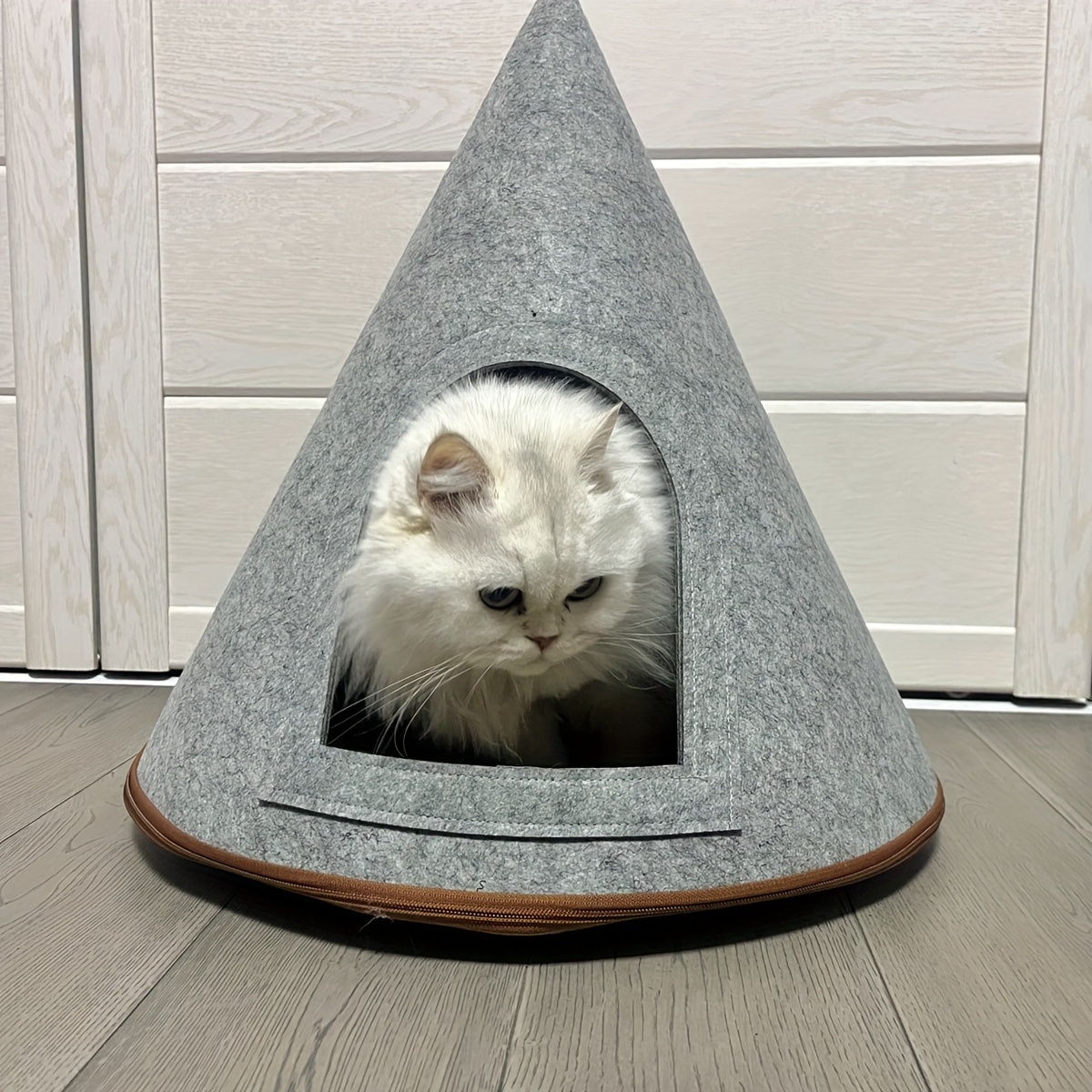cozy felt cat tent bed season enclosed pet house removable Temu