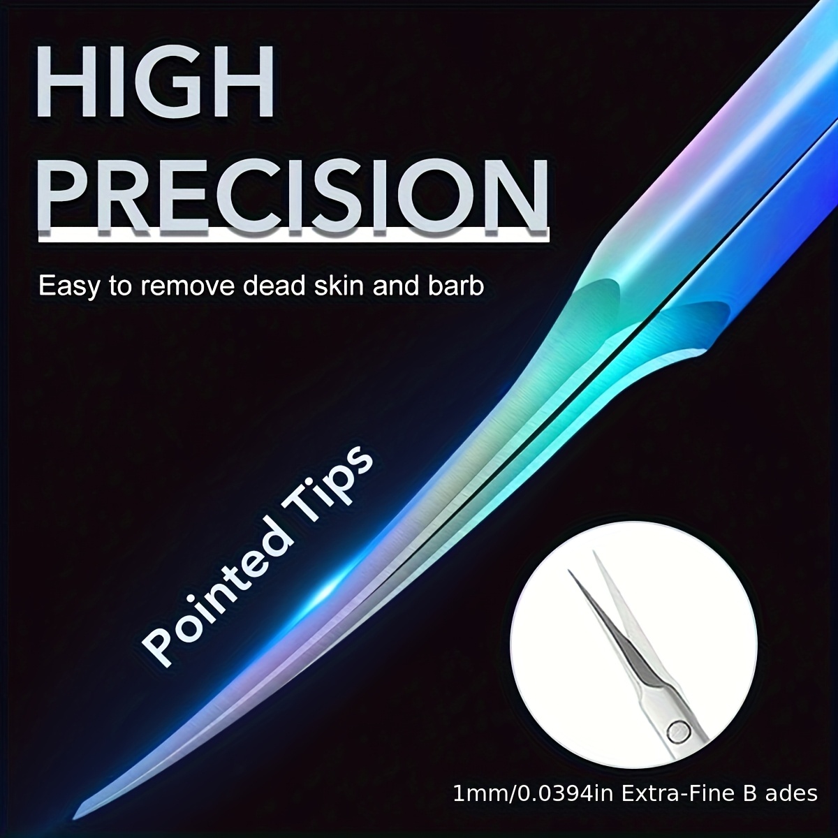 Cuticle Scissors Nail Cuticle Clipper, Stainless Steel Dead Skin Removal Scissor Clipper Manicure Tools