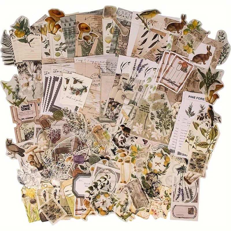 

260 autocollants décoratifs, autocollants vintage pour scrapbooking, kit de fournitures de scrapbooking pour journal esthétique, autocollants pour planificateur