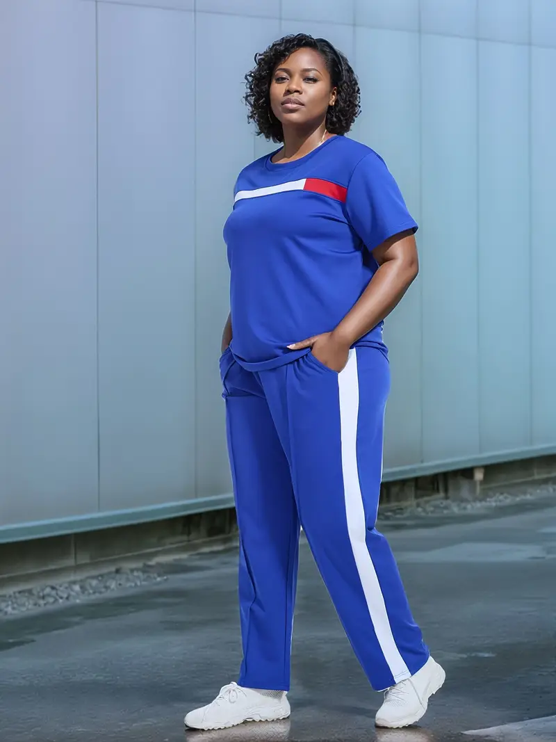 Plus Size Stylish Sweat Suits For Ladies Women's Plus Size Jogger