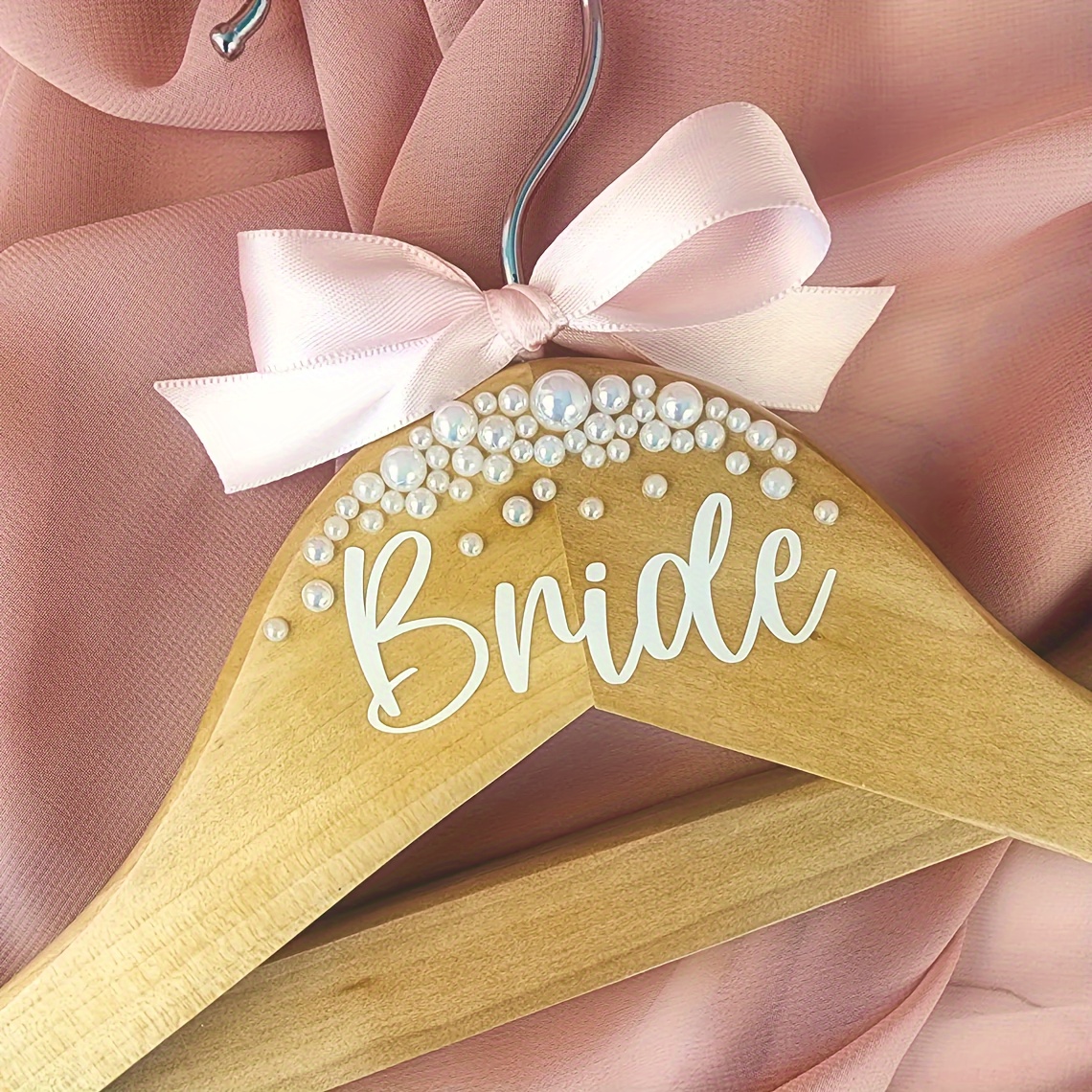 

Handmade Bridal Wedding For Bridal Party Favors, Wedding Day Photoshoots, Bridesmaid Proposals And Wedding Photoshoot Accessory Solid Wood & Pearl