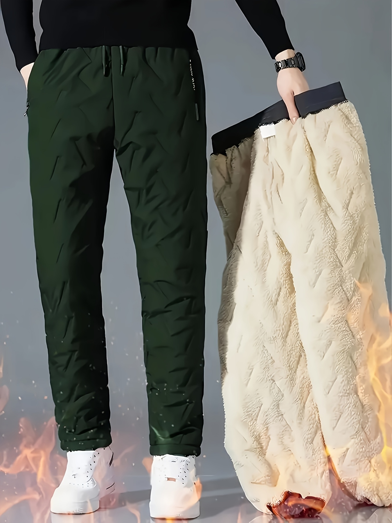 Termico Hombre Pantalon Termico Verde Pantalones Térmicos Invierno - Main Image