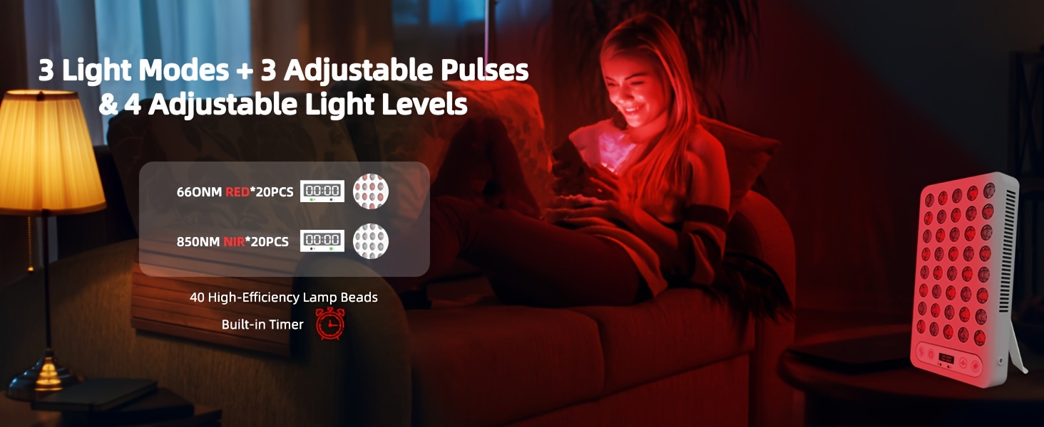 Red 200W LED Light Panel back view