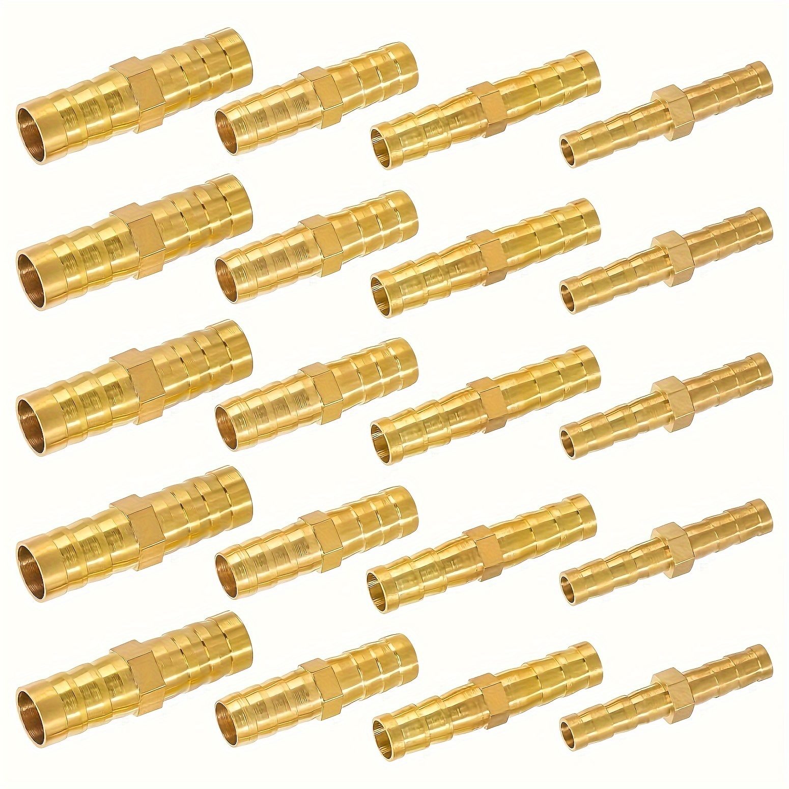 

20-pack Metal Tee Hose Connectors - Straight Fitting Set With European And American Thread Standard For