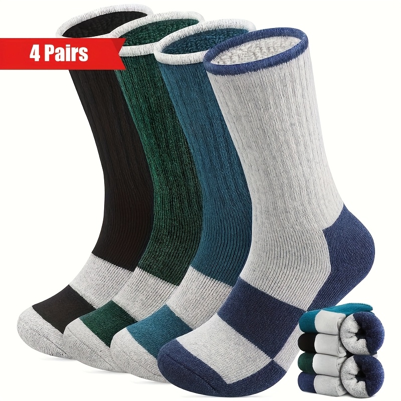Image of 4 Pairs Of Warm Velvet Socks, Warm Your Feet, Anti-odor, Fashionable And Versatile