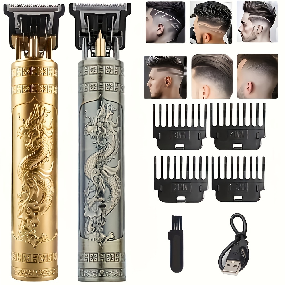 Cortadora de pelo inalámbrica, cortadora de pelo profesional, máquina  eléctrica de corte de pelo recargable, recortadora de detalles (dorado)